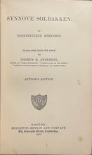 Load image into Gallery viewer, Synnöve Solbakken - Björnstjerne Björnson