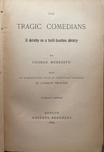 Load image into Gallery viewer, The Tragic Comedians: A Study in a well-known Story - George Meredith