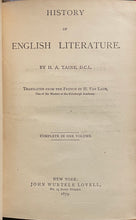 Load image into Gallery viewer, History of English Literature (Complete in One Volume) - H.A. Taine