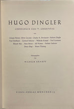 Load image into Gallery viewer, Hugo Dingler: Gedenkbuch zum 75. Geburtstag - Wilhelm Krampf