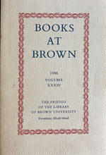 Load image into Gallery viewer, Books at Brown 1986, Volume XXXIII
