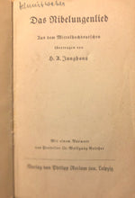 Load image into Gallery viewer, Das Nibelungenlied - Hermann August Junghan
