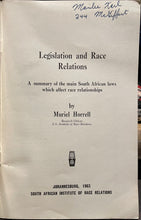 Load image into Gallery viewer, Legislation and Race Relations; Action, Reaction, and Counteraction - Muriel Horrell
