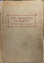 Load image into Gallery viewer, The Menaechmi of Plautus - Richard W. Hyde and Edward C. Weist
